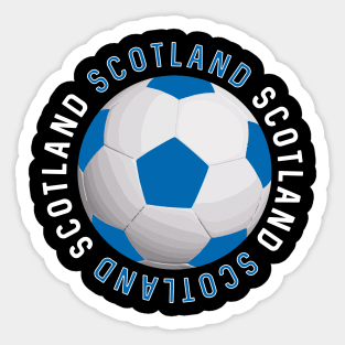 Blue and White Scotland Football Design Sticker